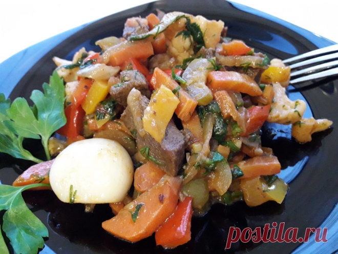 Аппетитное овощное рагу с мясом - рецепт с фото пошагово