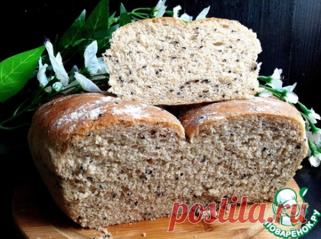 Черемуховый цельнозерновой хлеб с черным кунжутом – кулинарный рецепт