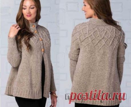 Вязаный спицами кардиган Berkshire от Норы Гохан » Мастерю - все своими руками
