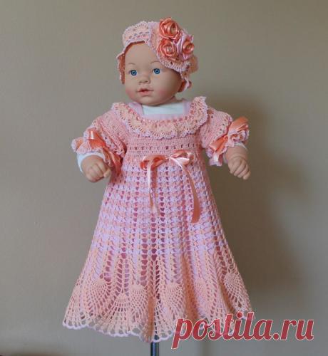 Персиково розовый наряд. Для девочки