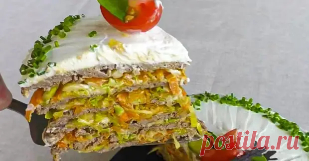 Печеночный торт с кабачками - БУДЕТ ВКУСНО! - медиаплатформа МирТесен