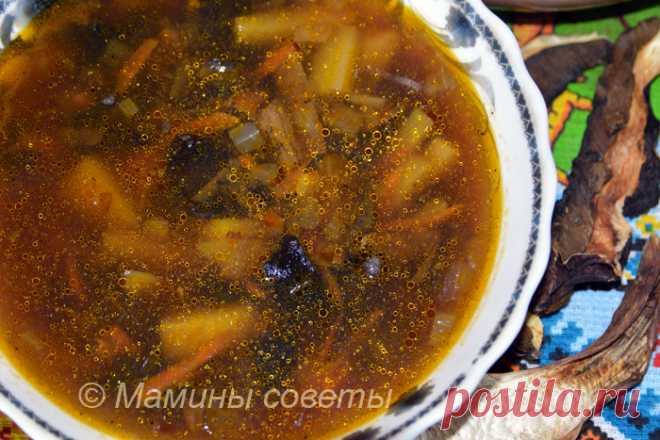 Суп из сухих грибов - очень вкусное блюдо Великого поста
