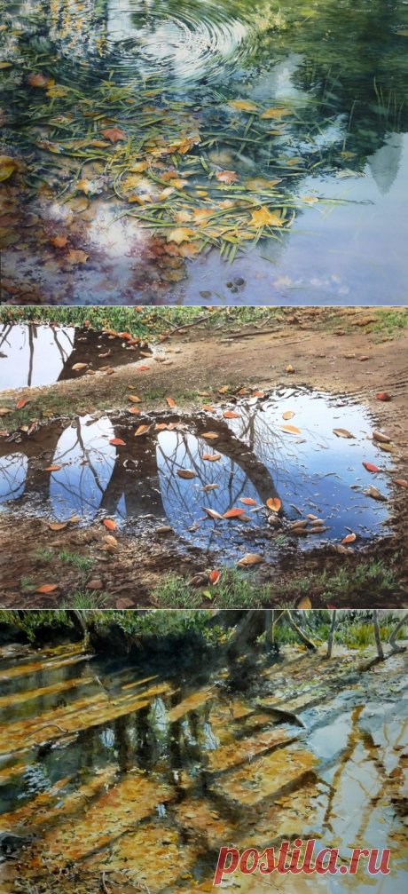 Акварельные пейзажи японского художника Abe Toshiyuki