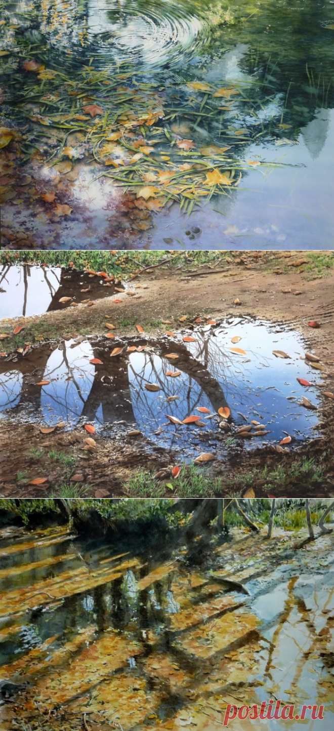 Акварельные пейзажи японского художника Abe Toshiyuki