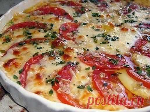 Великолепная закуска "Помидоры с сыром".