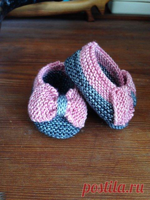 40+ вязать детские пинетки с узором