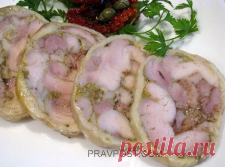 Домашний куриный рулет