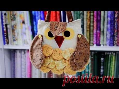 Bolsa da corujinha V - Patchwork - Maria Adna - Cursos e aulas de bolsas e patchwork - YouTube