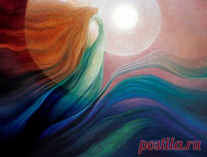 mystical painting of self-realization journey by Rassouli