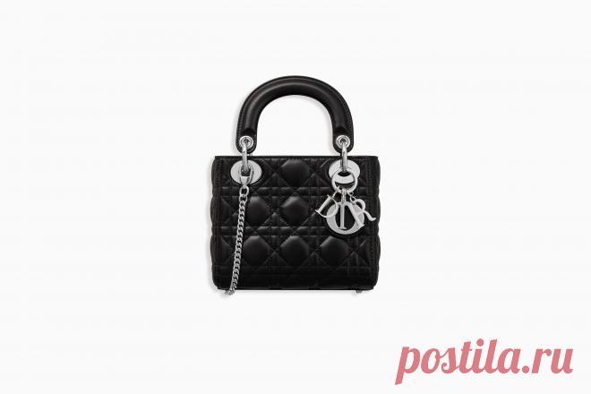 DIOR MINI LADY DIOR BAG IN BLACK LAMBSKIN WITH CHAIN - chanel-hot