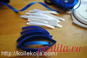 Канзаши из узкой ленты. Автор Екатерина Сотникова. | Своими руками — интернет журнал