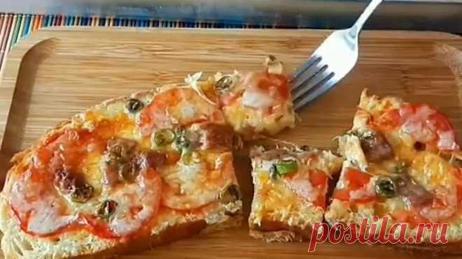 Быстро и вкусно! Горячие бутерброды с помидорами, сыром и перчиком.