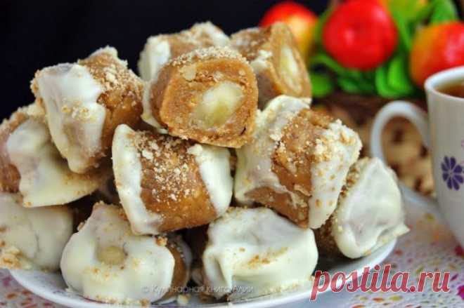 Конфеты с мягкой и сочной и ароматной банановой начинкой
