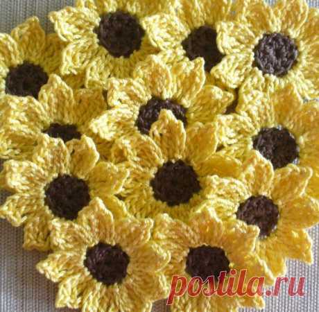 Sunflowers, Daisies, Small Appliques, Embellishments for Scrapbooking…