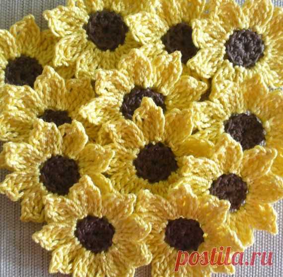Sunflowers, Daisies, Small Appliques, Embellishments for Scrapbooking…