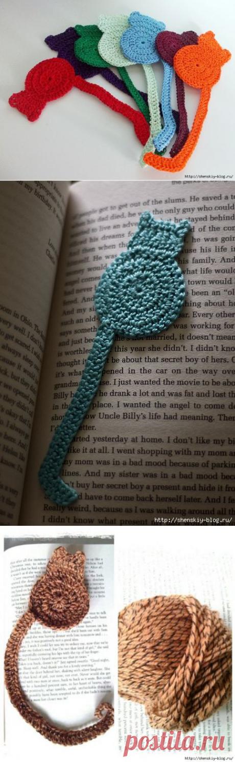 Закладка для книг «Кошка» крючком