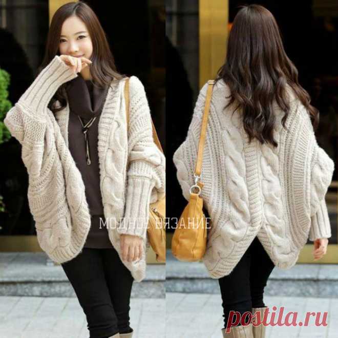 Кардиган свободного кроя - *Baggy sweater* - Modnoe Vyazanie ru.com