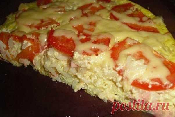 Мечта любой хозяйки — быстрая запеканка с рисом, сыром и колбасой. - Счастливый формат