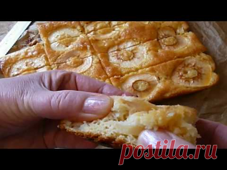 Бисквитный Яблочный  Пирог с Мандариновым Сиропом очень Нежный Вкусная Выпечка к чаю!