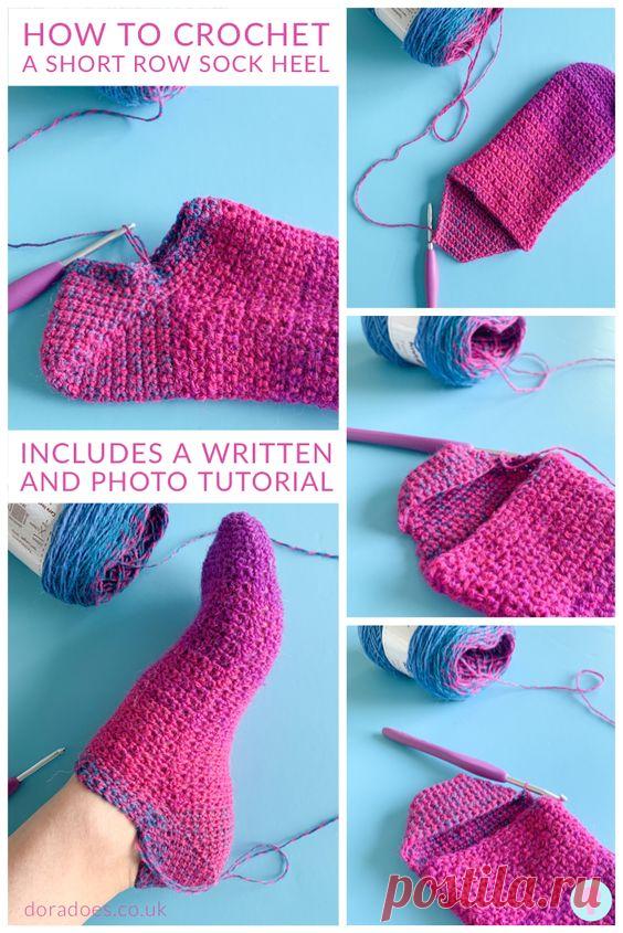 Learn how to crochet a short row heel for sock construction. This is a quick and simple method of creating a sturdy reliable crochet sock heel. The tutorial includes a photo guide and full…