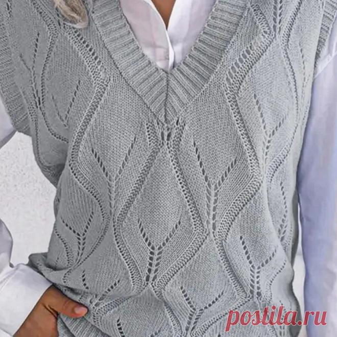 5 классных женских жилетов, которые пригодятся в любую погоду. Описание и схемы | Вязание с Paradosik_Handmade | Дзен