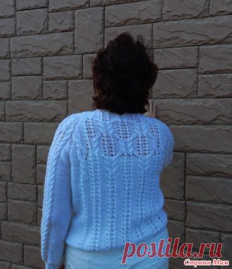 Пуловер ослепительно белый (спицами) - Вязание - Страна Мам