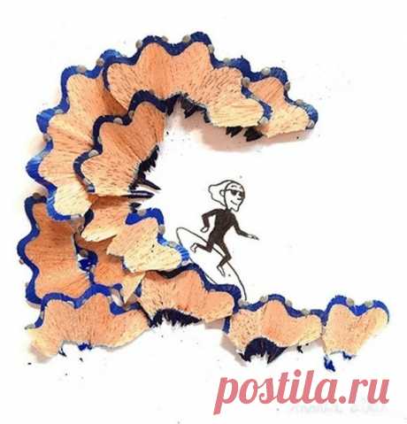 Поточили карандаш, не спешите выбрасывать стружку) - Поделки с детьми | Деткиподелки