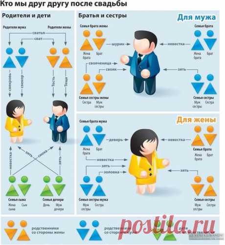 Кто кому кем приходится после свадьбы