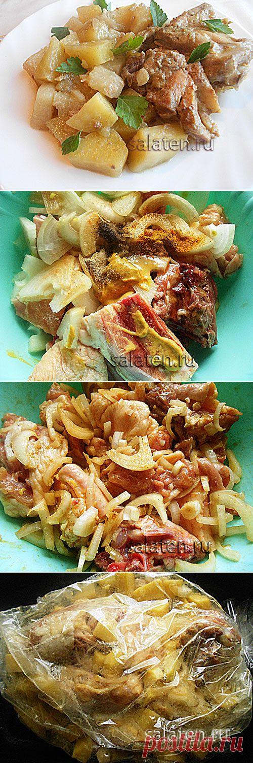 Курица с картошкой в рукаве, пошаговый рецепт с фото | Блог Маргариты Сизоновой