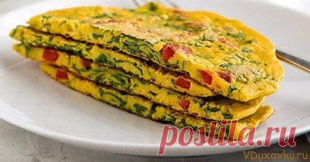Веганский омлет без яиц из нутовой муки / Вегетарианские и веганские рецепты
