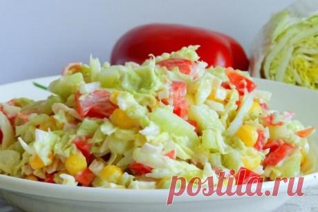 Салат из пекинской капусты, курицы, кукурузы и перца - Сытный салат, который с успехом заменит второе блюдо: в нем есть и куриное мясо, и зеленый «гарнир».

Ингредиенты:
капуста пекинская 1кочан
огурцы 2шт.
Показать полностью…