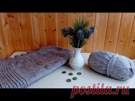 Простая юбка спицами. Готовая работа.