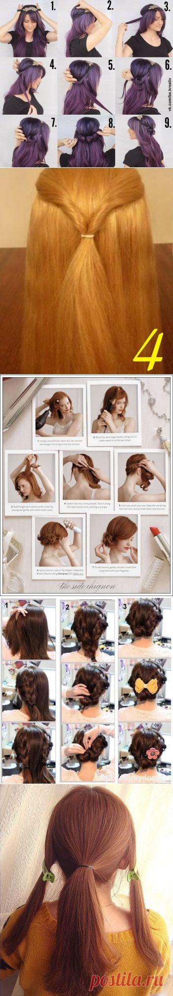 Прически за несколько минут фото - Коса КОРОНА. Вечерняя причёска за несколько минут!..