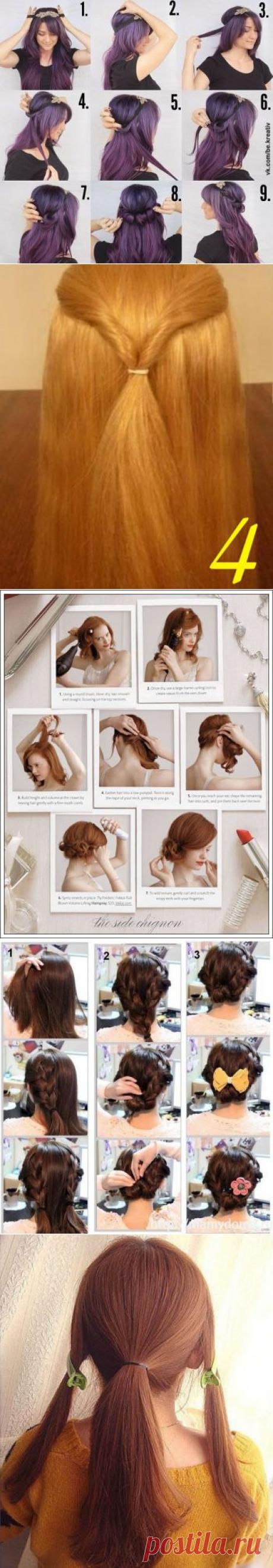 Прически за несколько минут фото - Коса КОРОНА. Вечерняя причёска за несколько минут!..