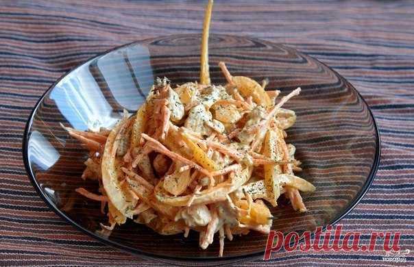 Салат с курицей, перцем и морковью

Ингредиенты:

Куриное филе — 100 Грамм
Морковь — 100 Грамм
Перец сладкий — 100 Грамм
Чеснок — 1 Зубчик
Растительное масло — 2 Ст. ложки
Сметана — 2 Ст. ложки
Соль — 1 Щепотка
Тимьян — - По вкусу

Количество порций: 1-2

Приготовление:
