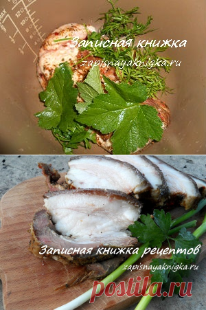 Сало в мультиварке с коньяком.