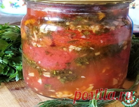 Запеченные помидоры с чесноком, медом и жгучим перцем – кулинарный рецепт
