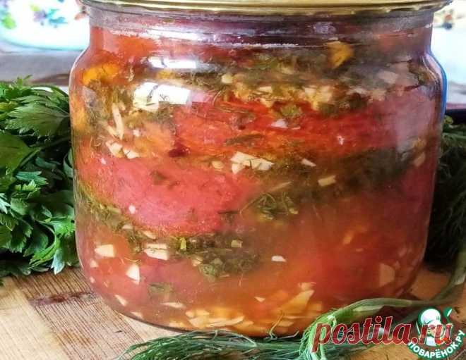 Запеченные помидоры с чесноком, медом и жгучим перцем – кулинарный рецепт
