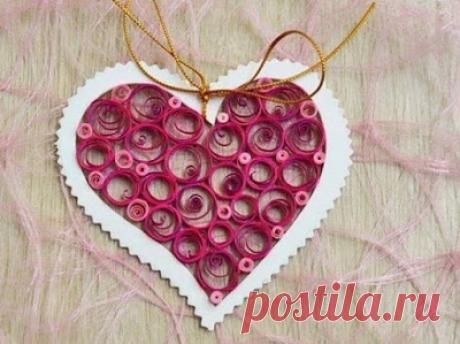 Сердце в технике квиллинг