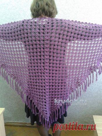 Вязаная крючком шаль. Схемы вязания шали с описанием. Более 15 схем шалей бесплатно. - страница 2