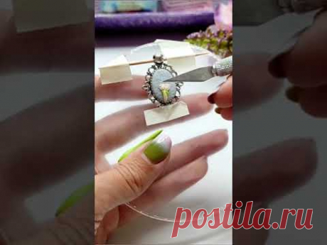 Подвеска с одуванчиком #полимернаяглина #лепка #творчество #хобби #polymerclay #cernit #diy