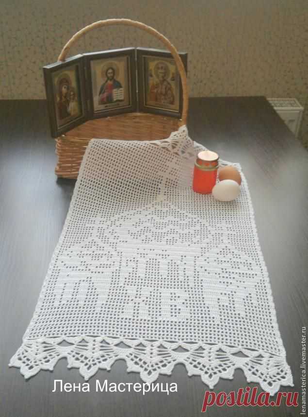Вяжем пасхальную салфетку - Ярмарка Мастеров - ручная работа, handmade