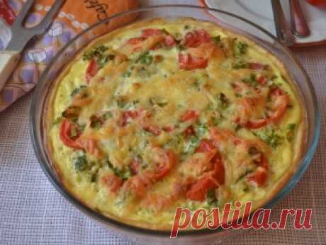 Киш с тунцом, помидорами и брокколи — рецепт с фото пошагово