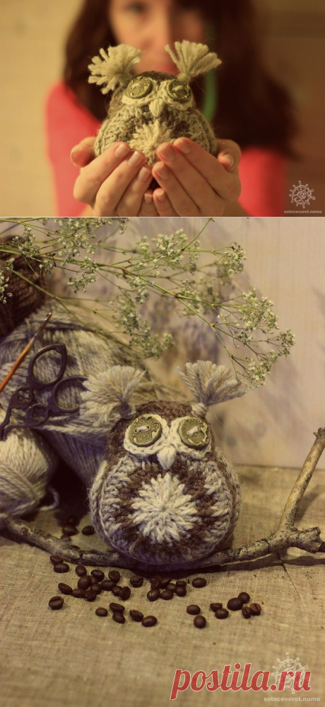 Кофейный Сов. Подробный мастер-класс. Фото и схемы.