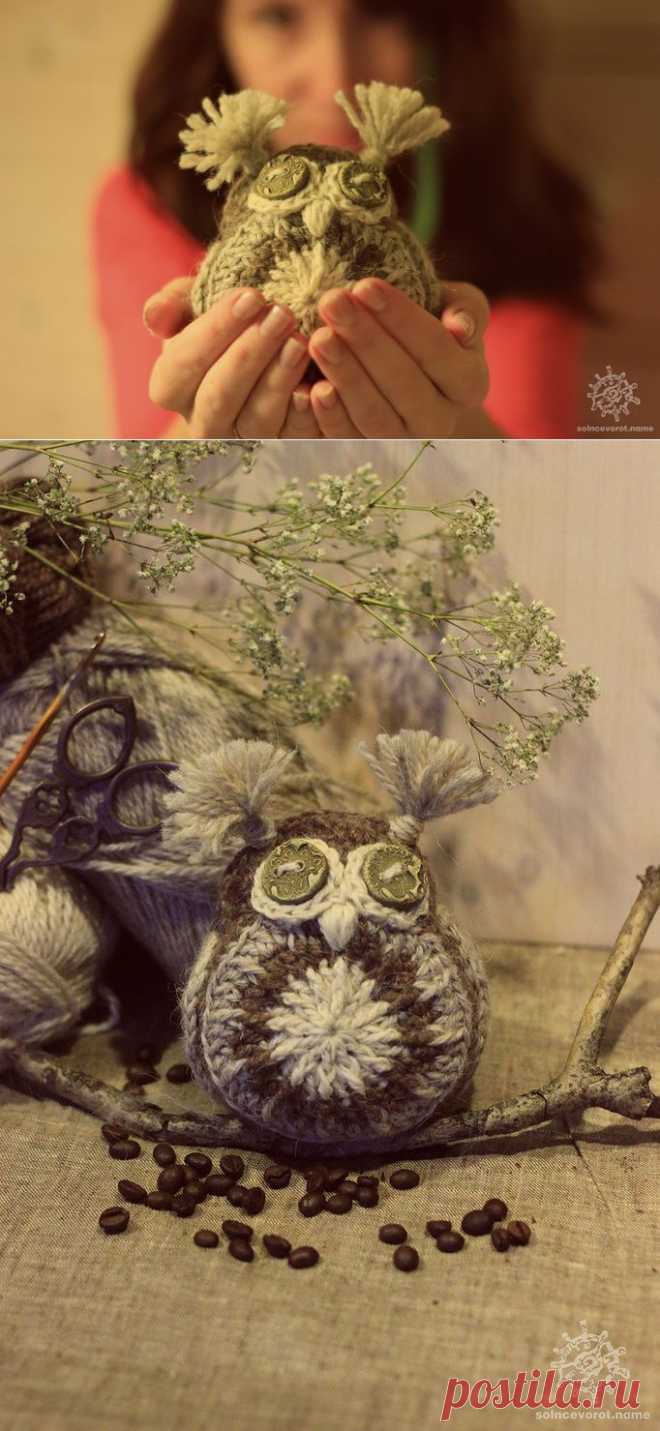 Кофейный Сов. Подробный мастер-класс. Фото и схемы.