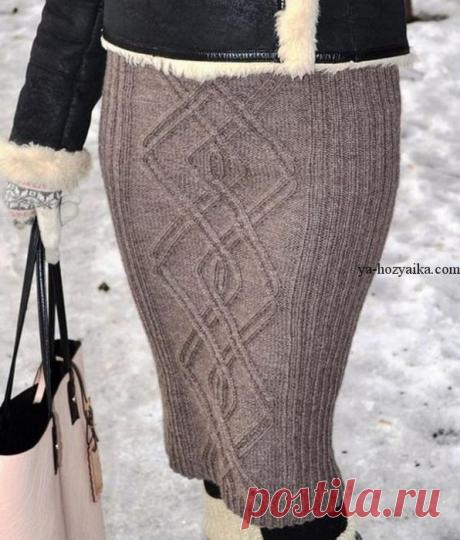 Юбка вязаная спицами прямая. Вязаная юбка спицами с аранским узором Юбка вязаная спицами прямая. Вязаная юбка спицами с аранским узором