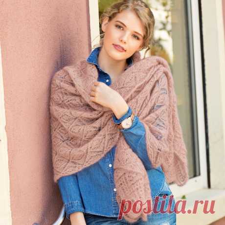 Палантин с зубчатыми краями - Verena.ru