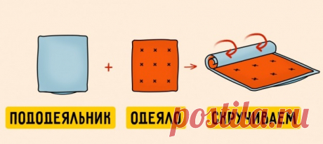 ЛЁГКИЙ СПОСОБ ЗАПРАВИТЬ ОДЕЯЛО В ПОДОДЕЯЛЬНИК.