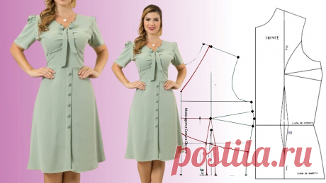 Vestido evasê com pregas no busto - Passo a passo 92 - Modelagem e Costura Objetiva Nosso Pap de hoje está um arraso com esse modelinho elegantíssimo, ideal para ocasiões mais casuais, vestido evasê com pregas no busto.