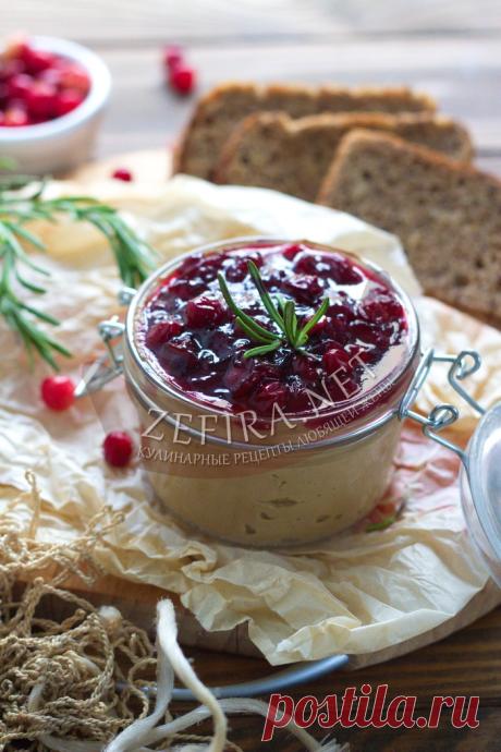 Оригинальный паштет из печени с клюквенным желе